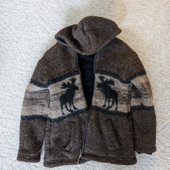 Warm Wool Sweater Jacket - Picture 1 of 4
